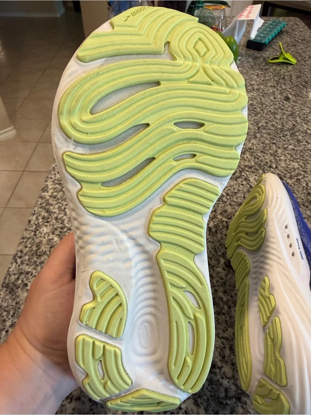 Brooks Women's Glycerin 22 Running Shoes - Blue with Neon Accent